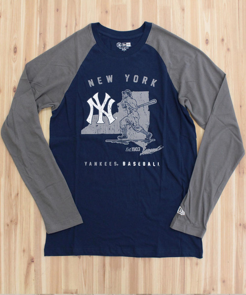 NEW ERA ニューエラ ラグラン切替クルーネックロングTシャツ NEW ERA tシャツ ラグラン切替クルーネックロングTシャツ LONG