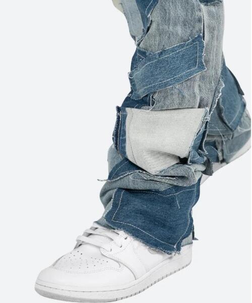 mnml ミニマルクラッシュフレアスタッツデニム30 mnml ジーンズ mnml/ミニマル/B424 Patch Flare Denim メンズ