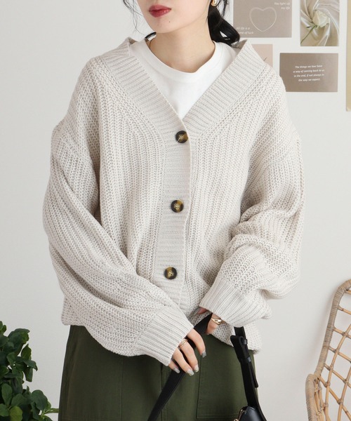 ATON カーディガン 極美品 定価4万円 atONE（アットワン） カーディガン ニットカーディガン レディース