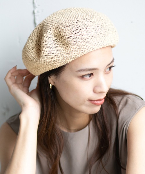MARINE SERRE（マリーンセル） 帽子 ベレー帽 FELTED WOOL BERET