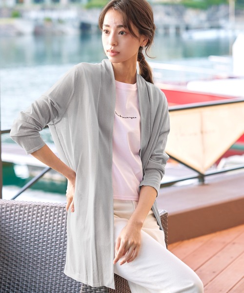 Tiaclasse カーディガン 「UVケア・接触冷感」ロングトッパー