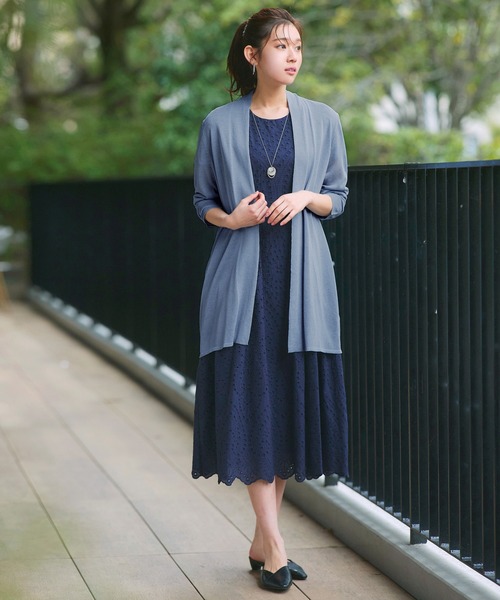 【fleur】【Ｌ〜５Ｌ】【UVカット・接触冷感】サラサラテレコトッパーロングカーディガン 楽天市場】接触冷感 ランダムテレコロングトッパーカーディガン