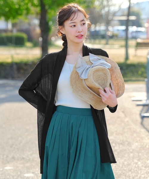 新品　洗える　TOCCAꕤＡＪＩＳＡＩ　ロングカーディガン　フリーサイズ 楽天市場】[ カーディガン 薄手 夏用 夏 春夏 シアー ロング