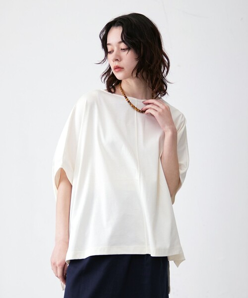 tシャツ 「WOMEN」ファブリックスリーブ プルオーバー レディース