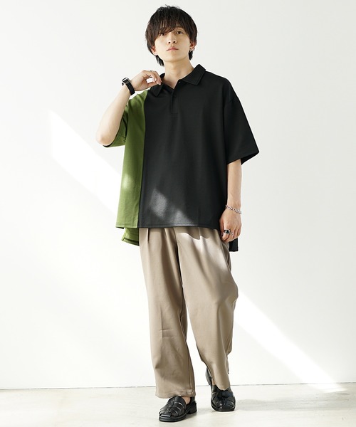 MinoriTY ポロシャツ 「MinoriTY」さらさら梨地素材バイカラー