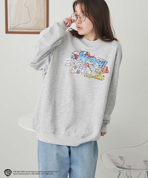 トレーナー スウェット ∴WEGO/別注TOM and JERRYプルオーバー メンズ