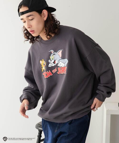 トレーナー スウェット ∴WEGO/別注TOM and JERRYプルオーバー