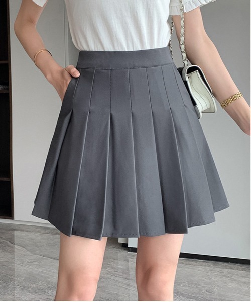 新品 PWCIRCULUS M 洗える 撥水 ストレッチ プリーツ ミニスカート プリーツミニスカートパンツ｜WOMEN｜250ISC31-404C｜AZUL BY
