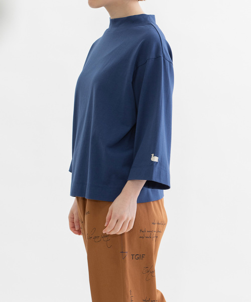 nop de nod（ノップドゥノッド） tシャツ USコットンボトルネック7分袖
