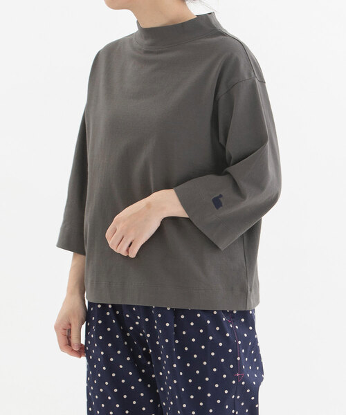 ノップドゥノッド nop de nod USコットンボトルネック7分袖 （ブルー） nop de nod tシャツ USコットンボトルネック7分袖 レディース
