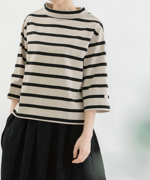 nop de nod（ノップドゥノッド） tシャツ USコットンボトルネック7分袖 
