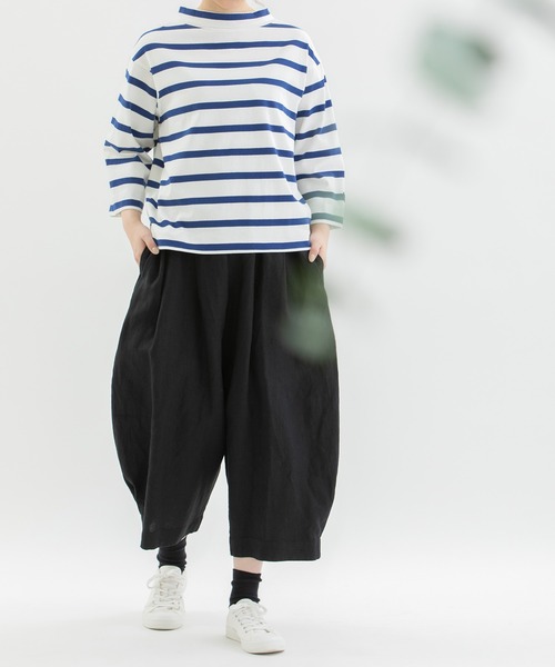 ノップドゥノッド nop de nod USコットンボトルネック7分袖 （ブラック） nop de nod tシャツ USコットンボトルネック7分袖 レディース