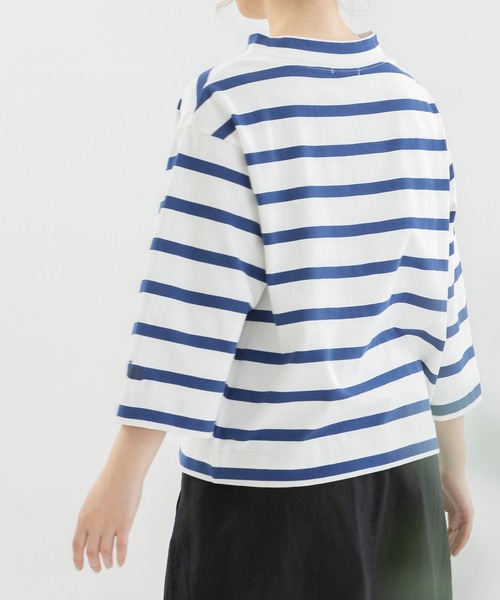 ノップドゥノッド nop de nod USコットンボトルネック7分袖 （ブルー） nop de nod tシャツ USコットンボトルネック7分袖 レディース