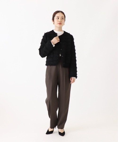 VERMEIL par iena ダブルクロスジョブパンツ 38 黒　美品 VERMEIL par iena」 パンツ 38 ブラック レディース