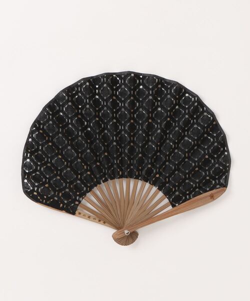 【新品・未使用】扇子　西川庄六商店　レース 西川庄六商店 レース素材のふわり扇子（扇子/うちわ）｜西川庄六