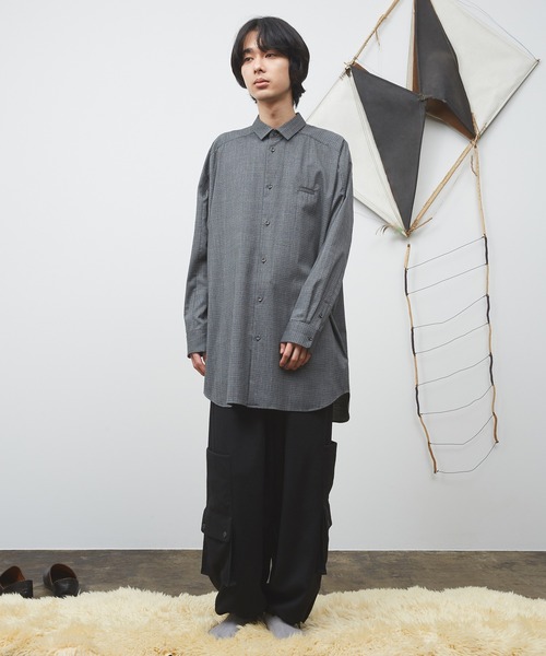 dulcamara ヨークスリーブbigシャツ Dulcamara シャツ ヨークスリーブシャツ-C メンズ レディース