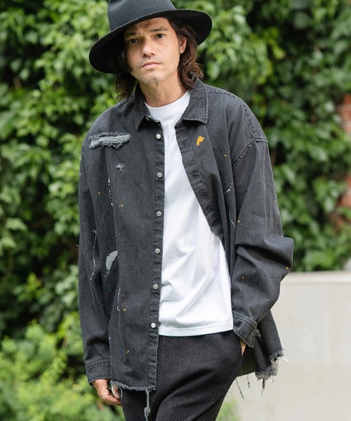 【未使用】calmaエンボスデザインデニムシャツ　15号 ブラック Healthy denim（ヘルシーデニム）｜Almondアイテムの詳細 | GUESTLIST