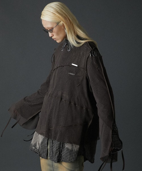 tシャツ メッシュコールドショルダートップ / Mesh Cold Shoulder Top レディース PRANK PROJECT tシャツ メッシュコールドショルダートップ