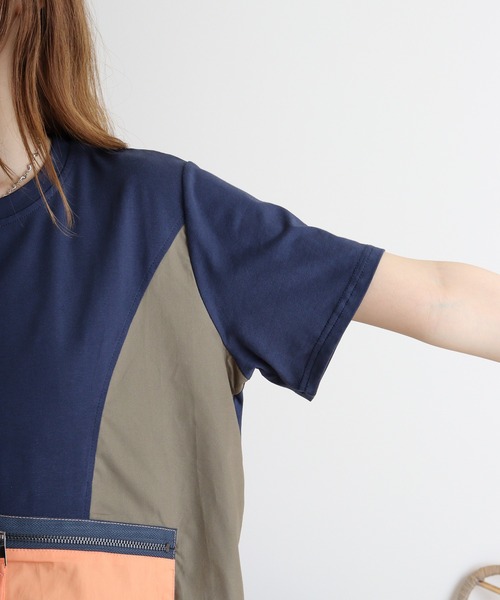 tシャツ A.N.L 配色ポケットプルオーバー レディース tシャツ A.N.L 配色ポケットプルオーバー レディース : ZOZOTOWN