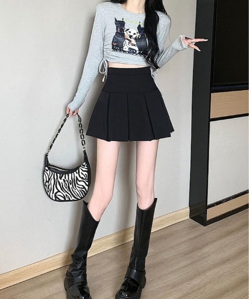 スカート ツイル ボックス プリーツ ミニスカート : ZOZOTOWN