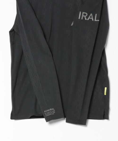 Admiral Golf tシャツ ロゴエンボスストレッチ LS モックネック