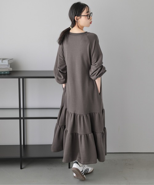 Daughter & Son Lサイズ ロングワンピース グレー Lajour ワンピース 「日本製」スウェットロングワンピース : ZOZOTOWN