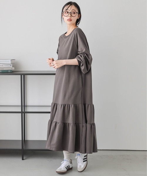 Lajour ワンピース 「日本製」スウェットロングワンピース : ZOZOTOWN