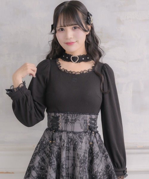 ROJITA（ロジータ） tシャツ ハートバックルチョーカーテレコトップス