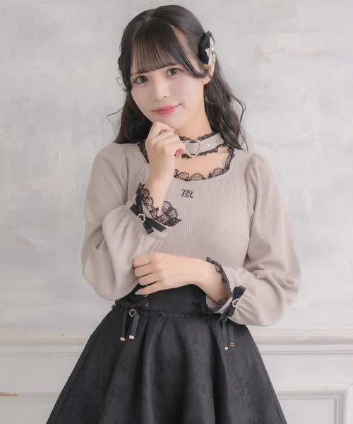 ROJITA（ロジータ） tシャツ ハートバックルチョーカーテレコトップス