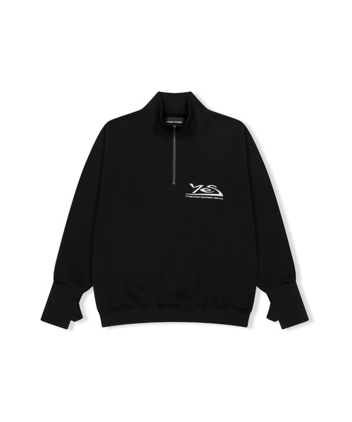スウェット・トレーナー YESEYESEE Y.E.S Thumb Hole Half Zip 4FM058 YESEYESEE トレーナー スウェット Y.E.S Thumb Hole Half Zip