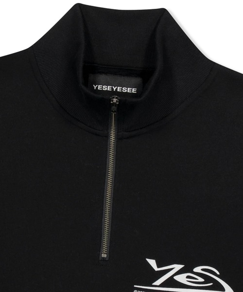 YESEYESEE トレーナー スウェット Y.E.S Thumb Hole Half Zip