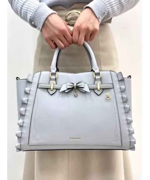 & chouette ハンドバッグ 「推し事バッグ」リボンモチーフクリア