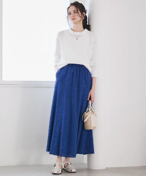 ニット セーター 「SLOW/一部店舗限定」リボンヤーン クルーネック ニット レディース 23区 ニット セーター 「SLOW/一部店舗限定」リボンヤーン