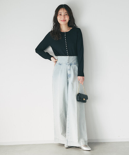 【美品】クールタッチUVパール釦前後2WAYカーディガン ラブティックボンボン La boutique Bonbon（ラブティックボンボン） カーディガン 「着回し力