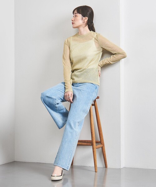 UNITED ARROWS tシャツ グリッターラメ ジャージー カットソー