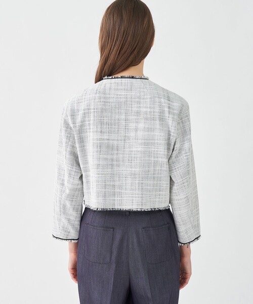 Ballsey（ボールジィ） ノーカラージャケット 36 ホワイト系その他