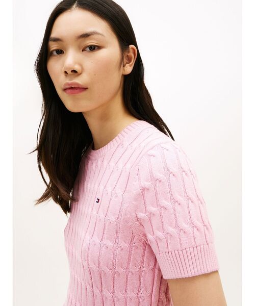 TOMMY JEANS（トミー・ジーンズ） ニット セーター ケーブルショート 