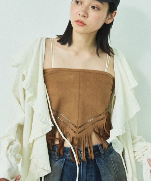 MIRROR STOKE スカーフ バンダナ 「ZOZO限定／追加」SUEDE FRINGE