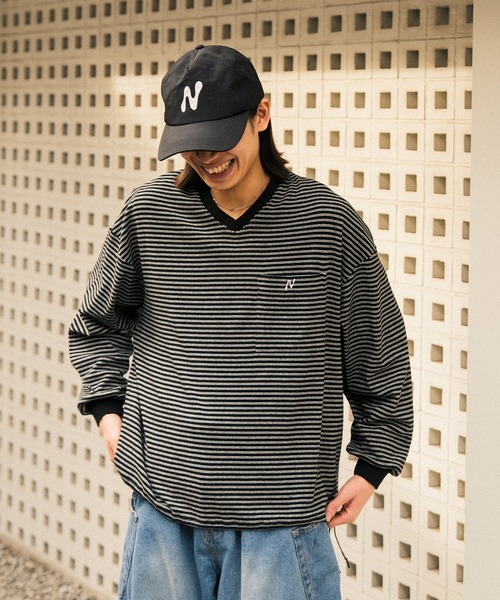 リトローヴ  24AW MULTI BORDER PULLOVER カットソー M TO R（ムウトアール） tシャツ MU MULTI BORDER CROPPED LONG SLEEVE