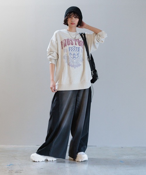 PAGEBOY トレーナー スウェット フラワーエンブレムミニウラケ