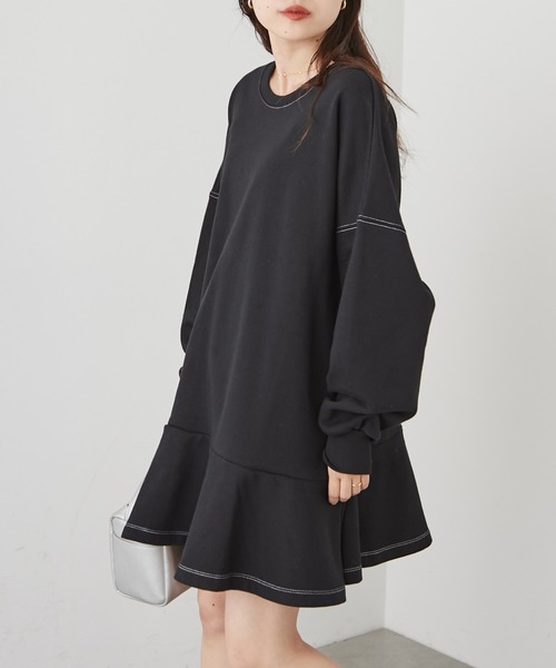 「etsinta」 スウェットカットソー ONE SIZE ブラック レディース etsinta 「etsinta」 スウェットカットソー ONE SIZE ブラック