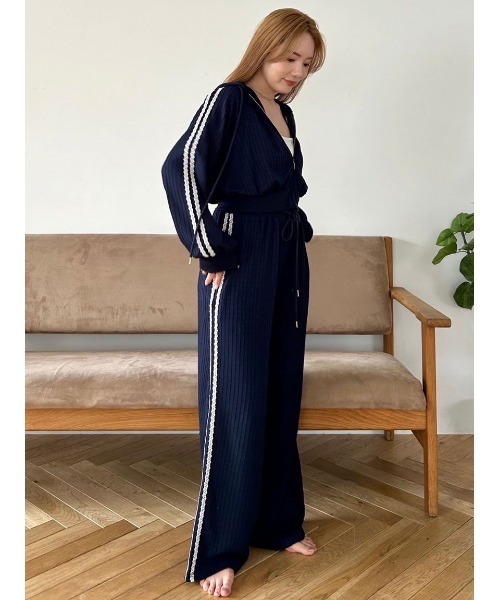 snidel  ルームウェア SNIDEL HOME パジャマ ルームウェア デザインカットフードパーカ