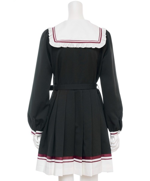 HoneyWorks セーラーワンピース DMLコラボ Secret Honey ワンピース バイカラーセーラーワンピース