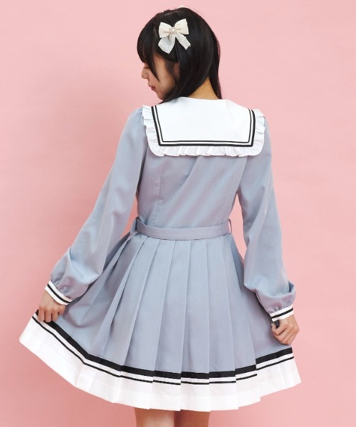 Secret Honey ワンピース バイカラーセーラーワンピース