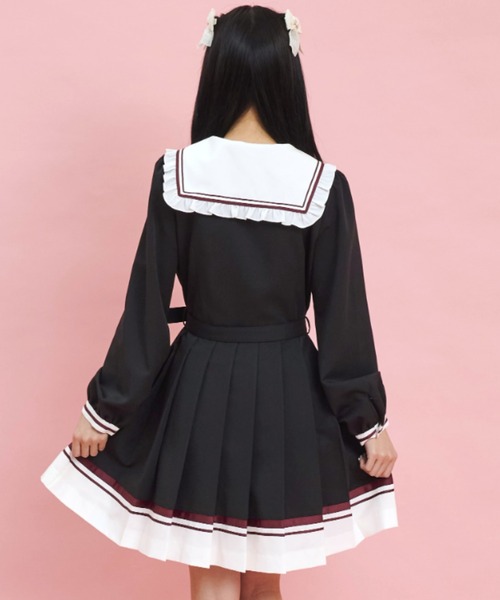 Secret Honey ワンピース バイカラーセーラーワンピース