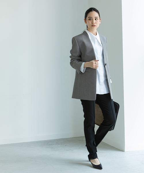 NOBLE（ノーブル） ノーカラージャケット 36 ブラック レディース