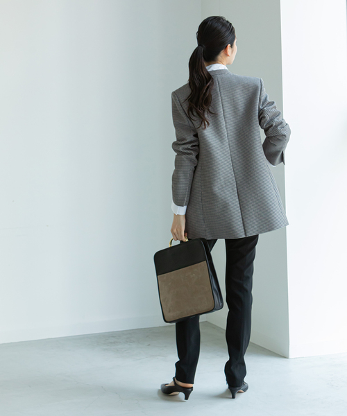 NOBLE（ノーブル） ノーカラージャケット 36 ブラック レディース