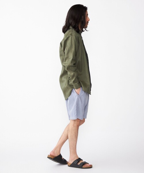 SHIPS（シップス） シャツ SHIPS: フレックスリネン レギュラーカラー