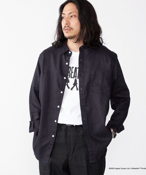 SHIPS（シップス） シャツ SHIPS: フレックスリネン レギュラーカラー