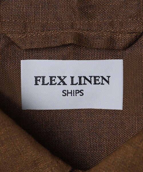 SHIPS（シップス） シャツ SHIPS: フレックスリネン レギュラーカラー